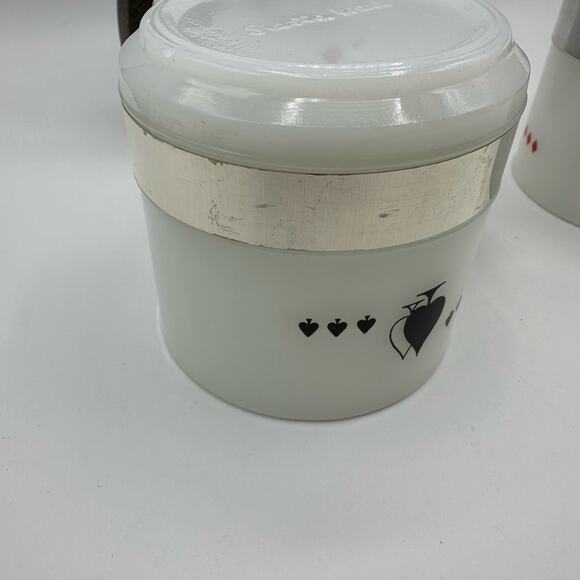 Vintage Siesta Ware Milkglass Mugs Card Deck Set of 4 - Picture 7 of 9